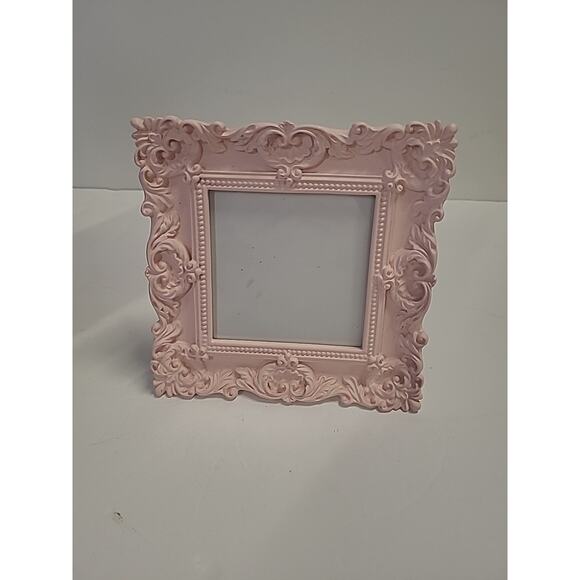Laura Ashley Pink Ornate Picture Frame Set 4x4 Rocco Style Resin Baby Wedding - Picture 9 of 9